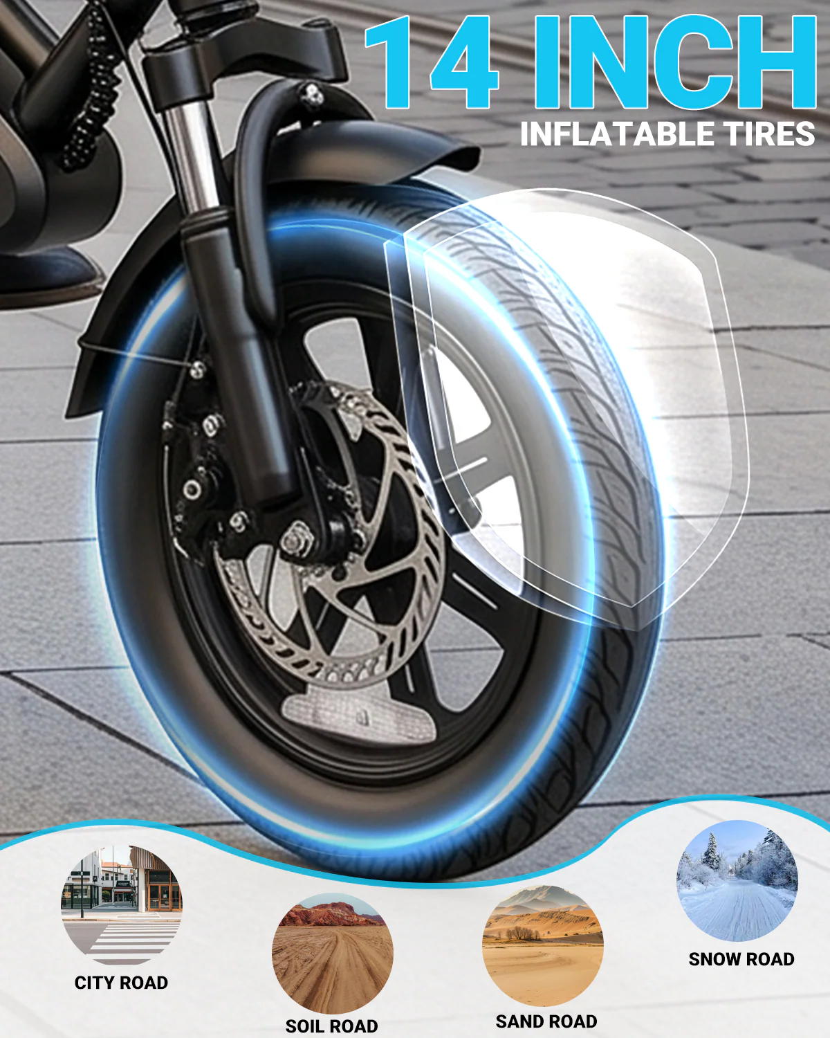 DYU X1 mini 14 inch Electric Bike for Adults - Image 17