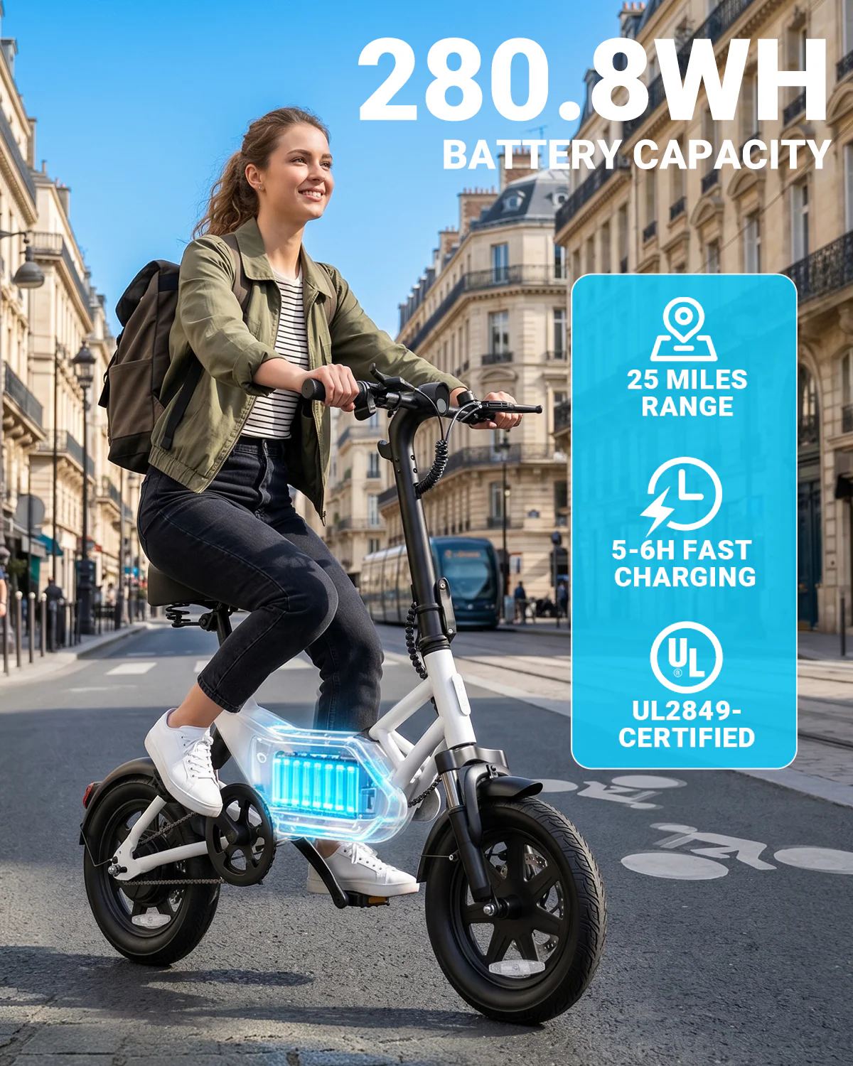 DYU X1 mini 14 inch Electric Bike for Adults - Image 9